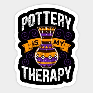 Pottery Is My Therapy Sticker